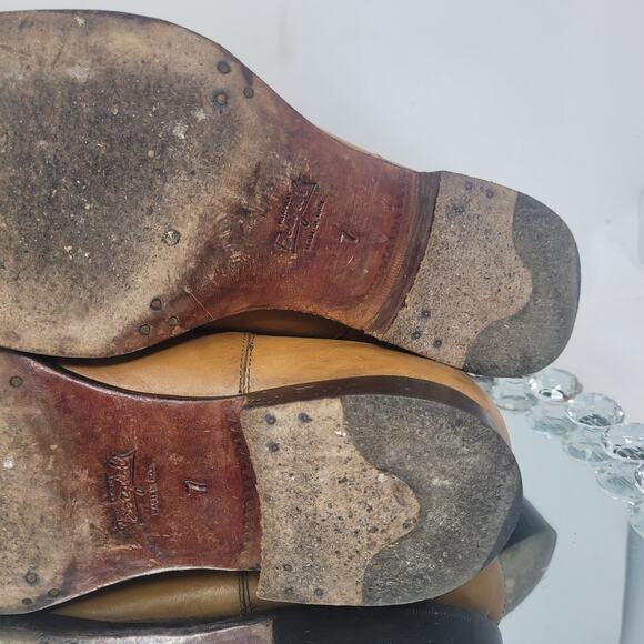 Fratelli Borgioli Handmade Tan Brown Leather Chelsea Boots Mens US 7.5 UK7 ITALY - Picture 7 of 10